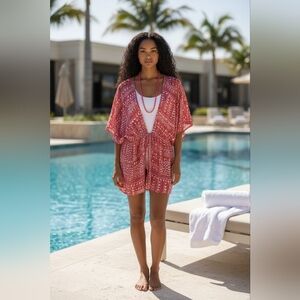 NWOT VICTORIA'S SECRET Short Kimono Robe/Cover up/Duster OS